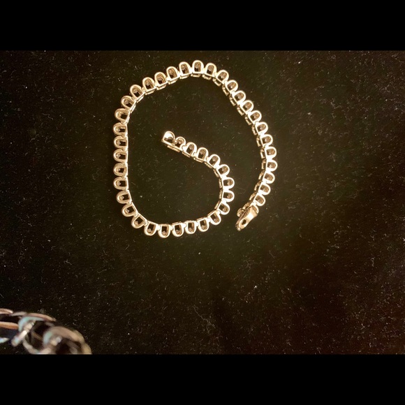 3ct TW diamond tennis bracelet 14k gold wht 18.6g - Picture 3 of 7